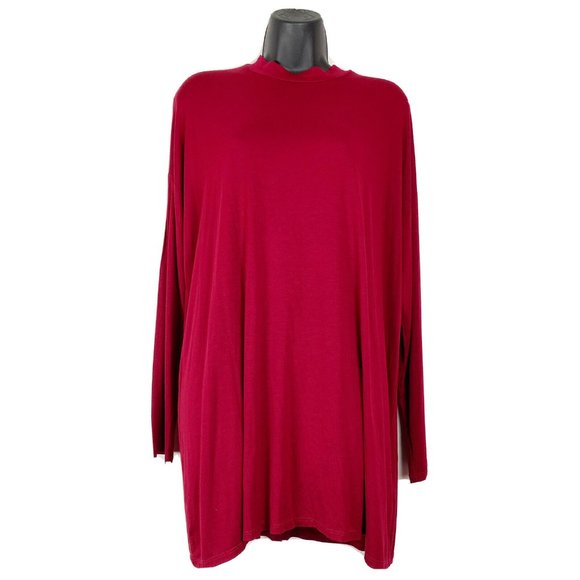 Eileen Fisher Tops - Eileen Fisher Mock Neck Lightweight Viscose Jersey